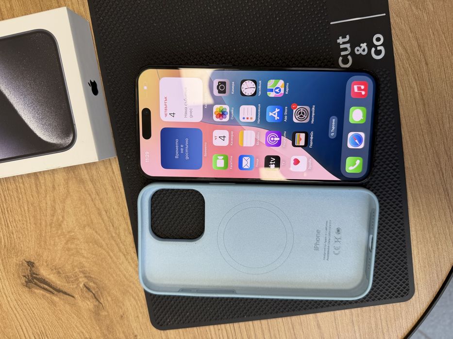 Продавам/Бартер Iphone 15 pro max 256GB Blue Titanium