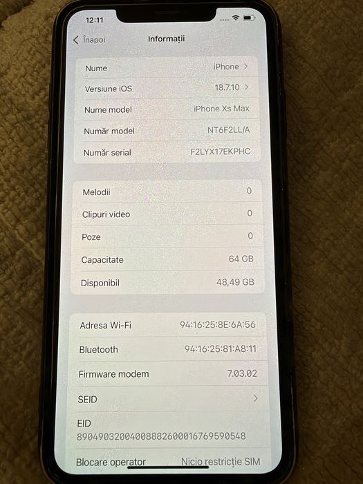 Iphone XS Max 64 GB