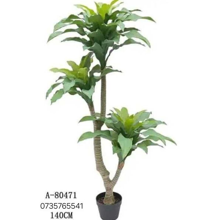 Pom artifical copac decorativ verde aspect natural Strelitia Yucca  Palmier Tropical