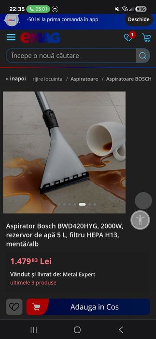 Vând aspirator Bosch