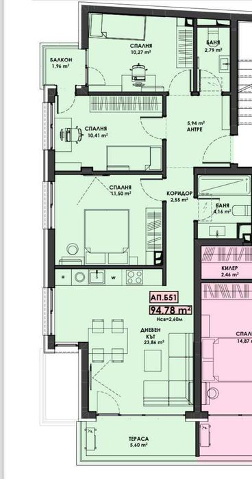 Продава се Четиристаен апартамент в Пловдив, Христо Смирненски - 117 кв.м за 1255 €/кв.м - Снимка #6