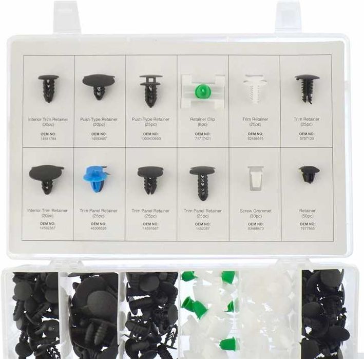 К-т щипки за Фиат, клипсове 308бр. За кори и др.