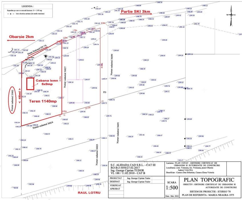 1140mp Obarsia Lotrului Transalplina 3km partia ski, TOATE UTILITATILE