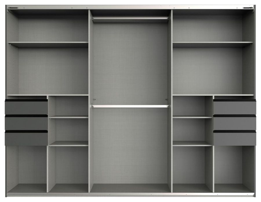 Vand dulap/dressing cu 3 usi culisante si oglinda, lungime 270cm