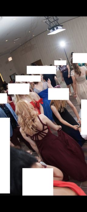 Rochie eleganta unicat făcută la comanda - deosebita vișiniu Burgundy