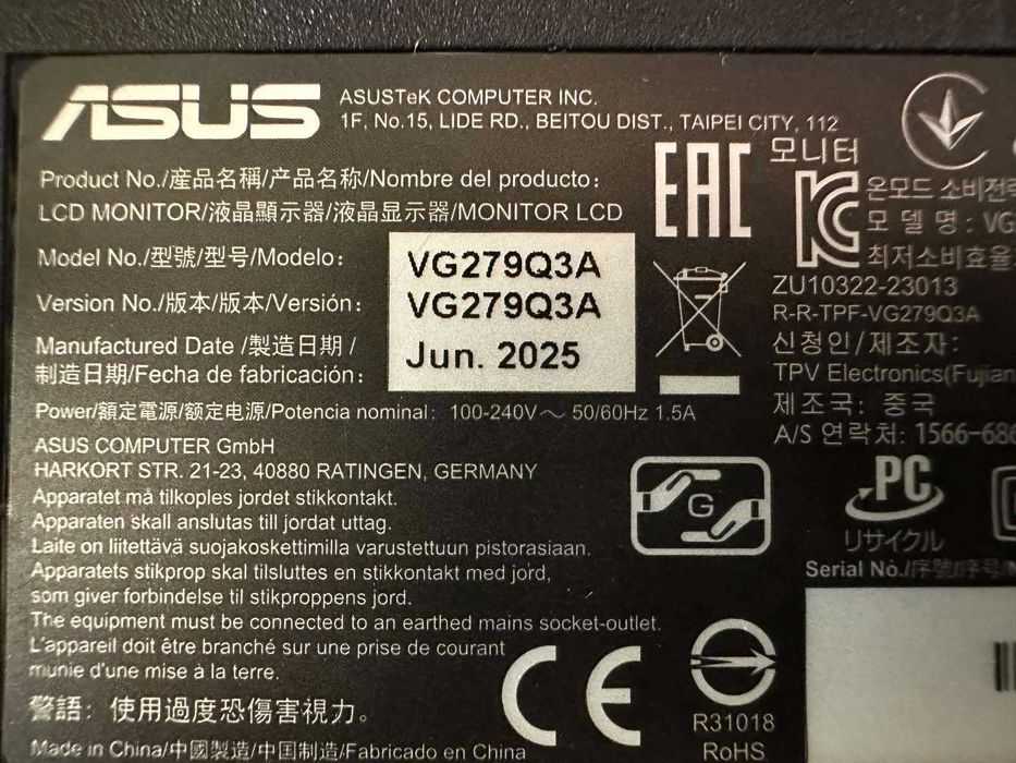 ASUS TUF Gaming VG279Q3A – 27" IPS, 180Hz, 1ms