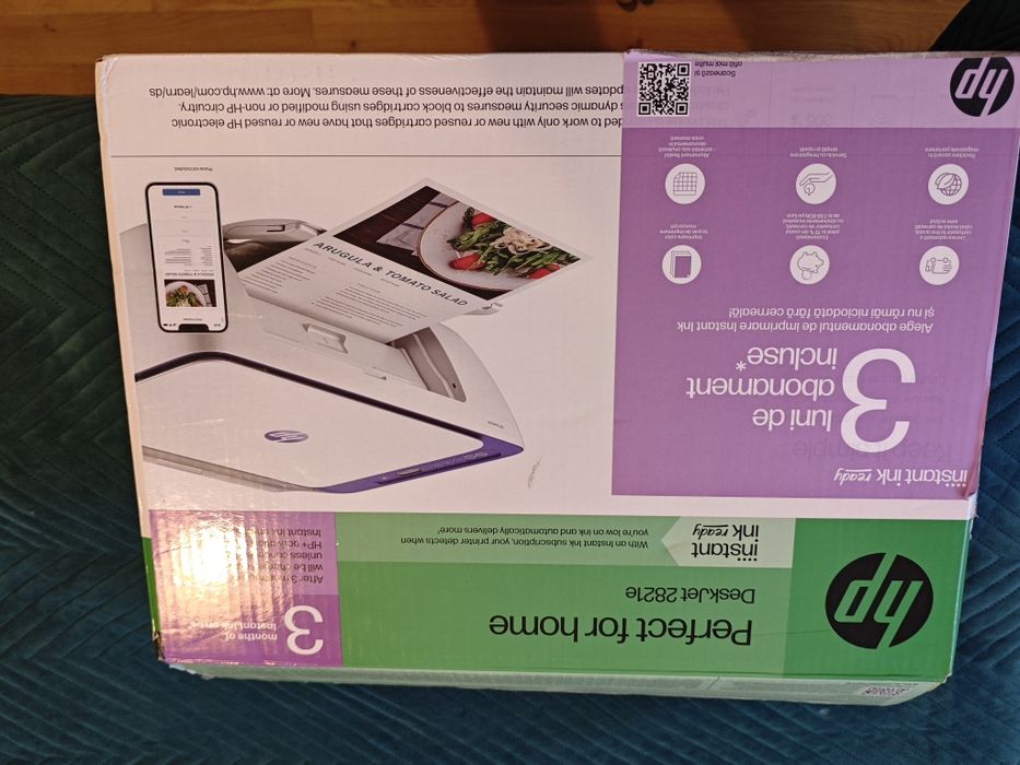 Imprimanta HP 2821e cartușe pline + negru nou