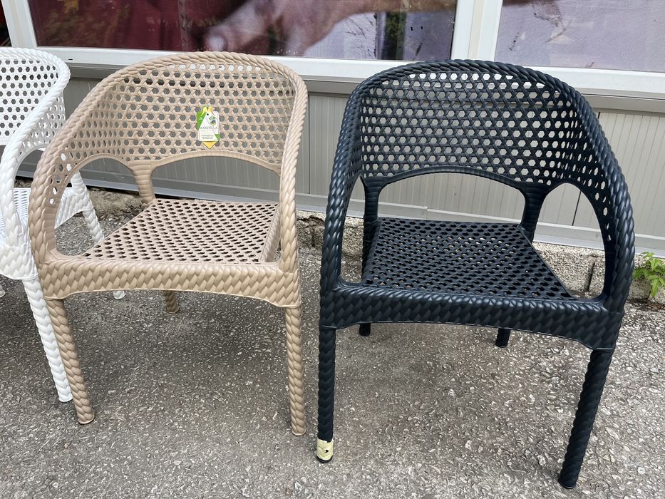 Градински стол Белла Ратан с усилени крака