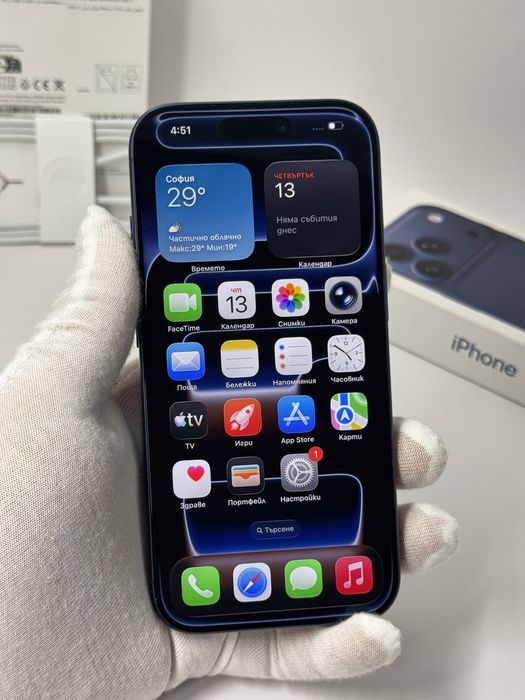 iPhone 17 Pro, 256GB, Blue, 99% батерия, КАТО НОВ, 2г. ГАРАНЦИЯ!