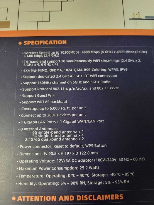 Dynalink AXE10200 mesh Wifi6E system