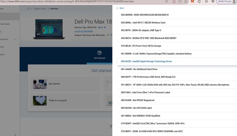 Dell Pro Max 18 Plus  NVIDIA RTX PRO 1000 32GB Ram / 1TB SSD QHD+ NOU