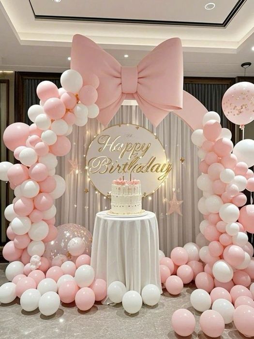 Оформление фото зоны шарами  .