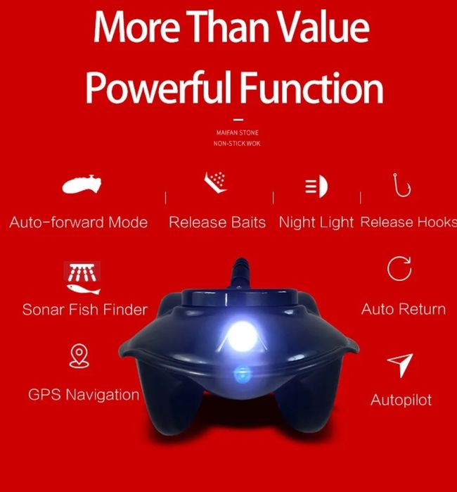 Лодка за захранка-40 точки GPS KAТАМАРАН BOATMAN  бонус сак,зарядно 12