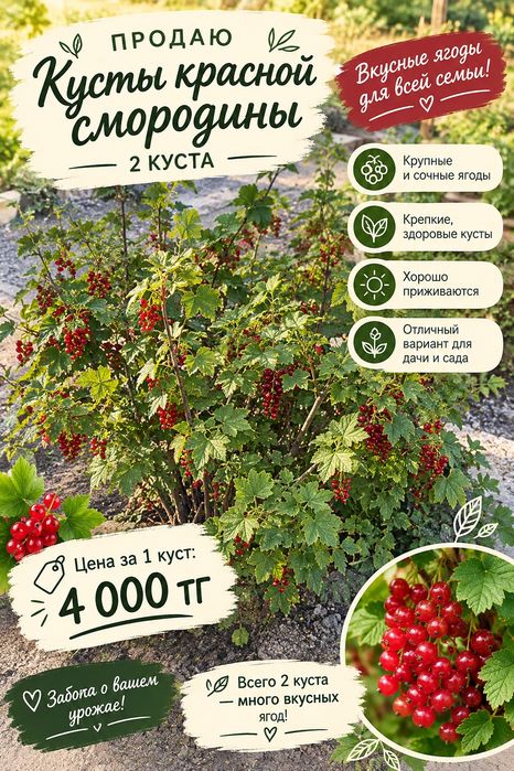 Кусты  смородины