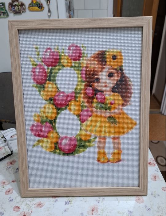 Goblen cu diamante pentru 8 Martie