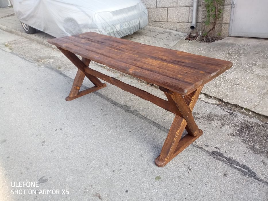 Баварски маси и пейки състарени