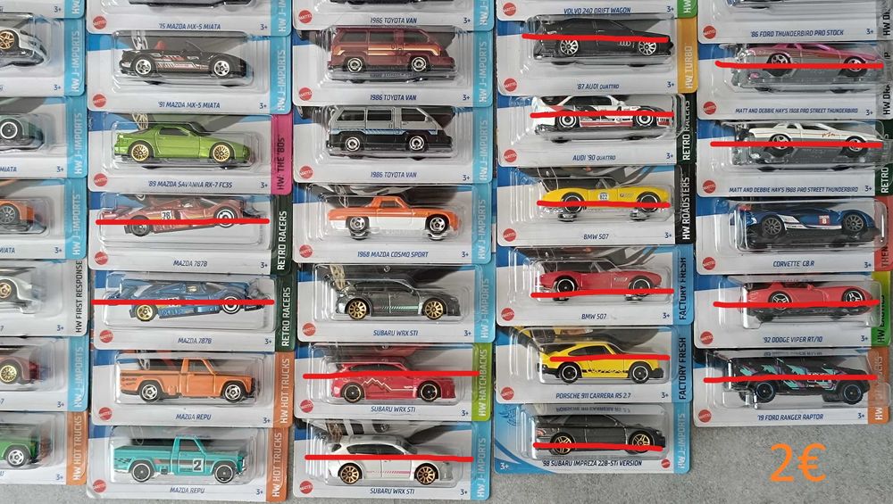 Hot Wheels Mainline 2€ / Set-ве 2021 - 2024