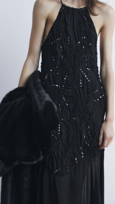 Платье с пайетками, zw collection Zara, размер s.