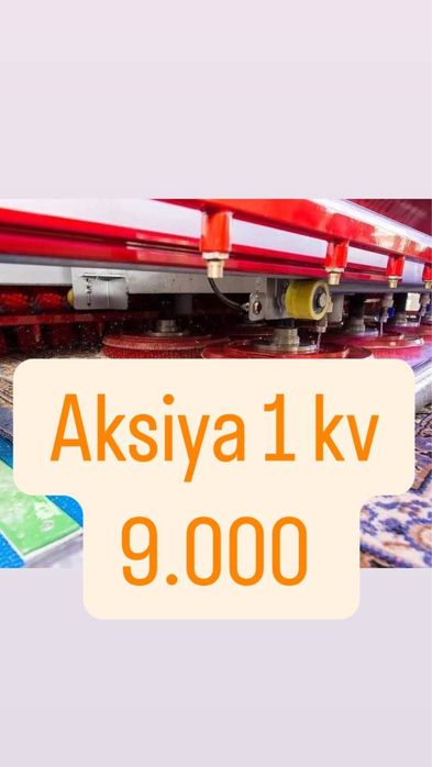 Aksiya 9.000 Стирка ковров/gilam yuvish adyal korpacha yuvish