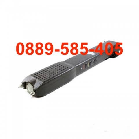 Мощен полицейски електрошок с LED фенер и силна сирена аларма