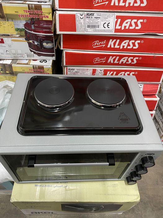 Електрическа фурна печка 45 литра с 2 котлона