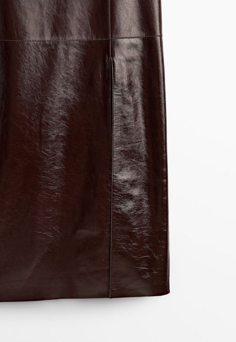 Fusta din piele Massimo Dutti Limited Edition