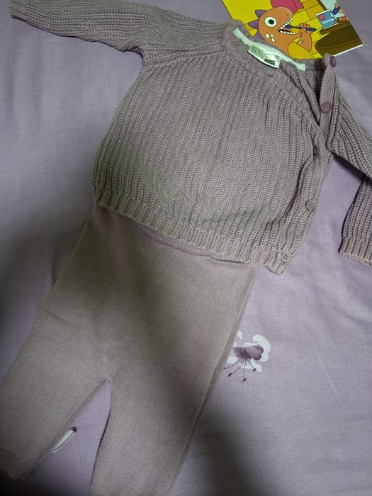 Set trening si set tricotat bebe fetita 6 9 luni