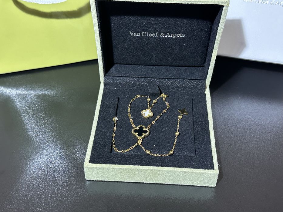 Ново Двулицево Дамско Колие Van Cleef & Arpels Alhambra с пълна опаковка