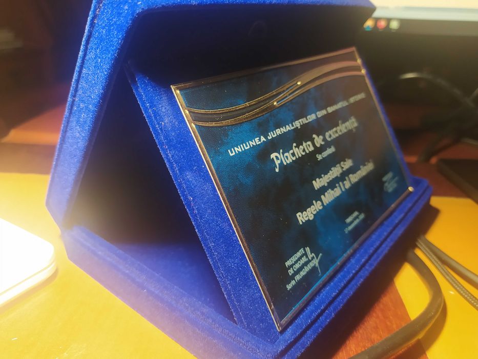 Placheta Regele Mihai Romania colectie aniversare