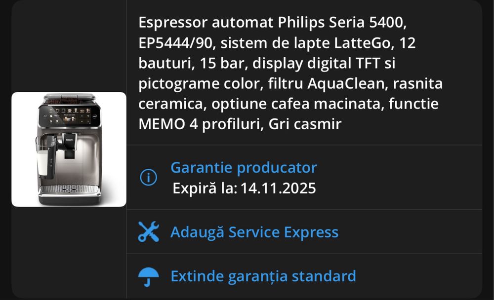 Aparat cafea philips cu garantie