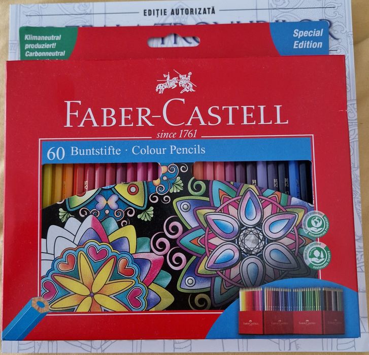 Pachet carte colorat Game of Thrones si creioane Faber-Castell