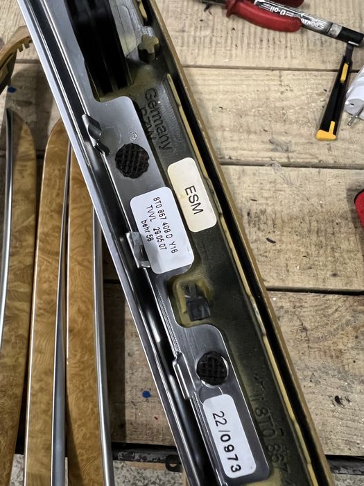 Оригинални интерьорни лайсни махагон за Audi A5 S5 coupe Sline