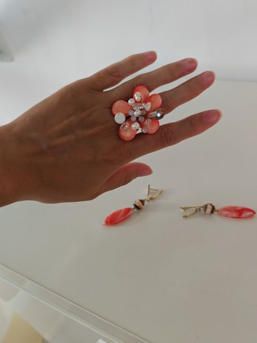 Набор серьги и кольцо