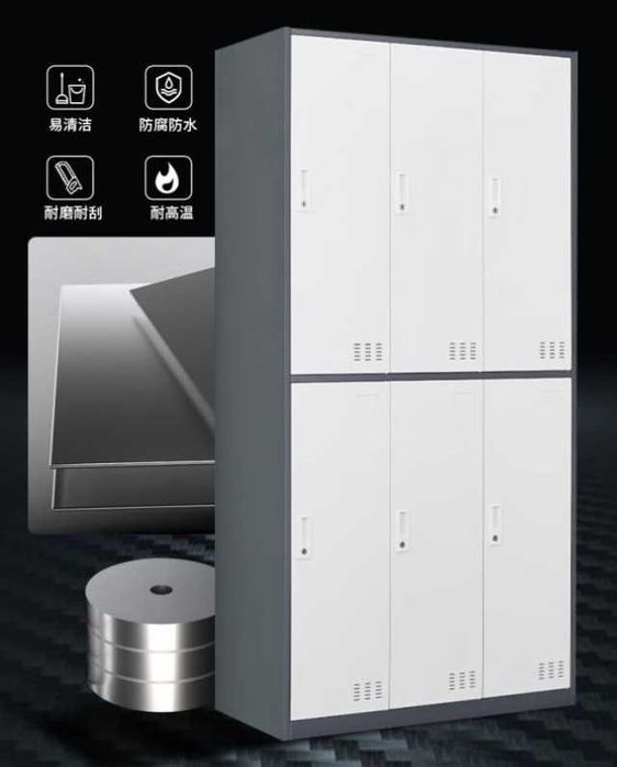 Locker shkaf / shaxsiy buyumlar uchun xavfsiz metall shkaf