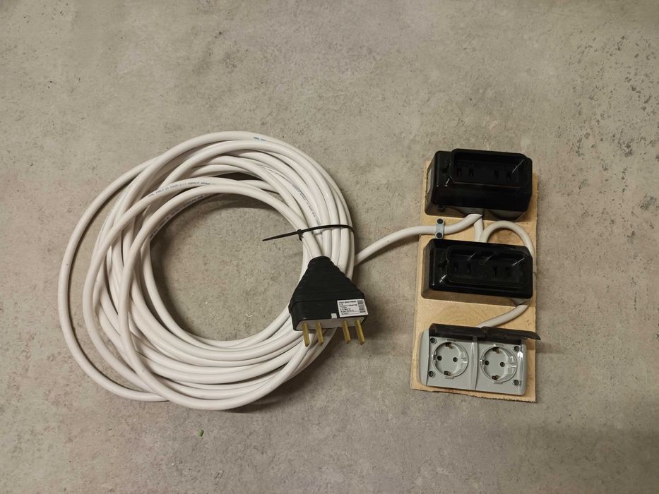 Трифазен удължител 17 метра, НОВ разклонител, монофазен удължител