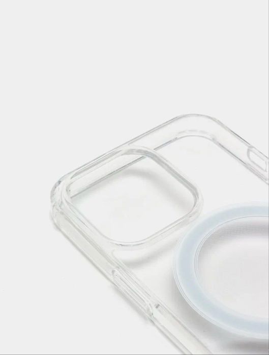 Прозрачный чехол MagSafe для iPhone 12 Pro Max, пластик и силикон