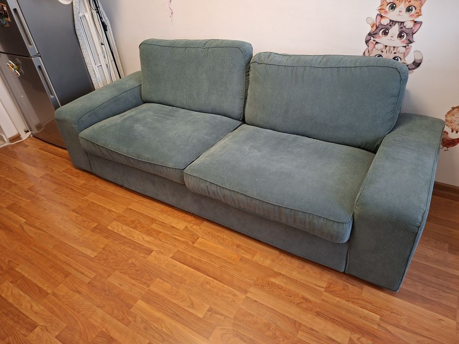 Canapea IKEA KIVIK 3 locuri, gri-turcoaz,husă lavabilă, disponibilă final de noiembrie