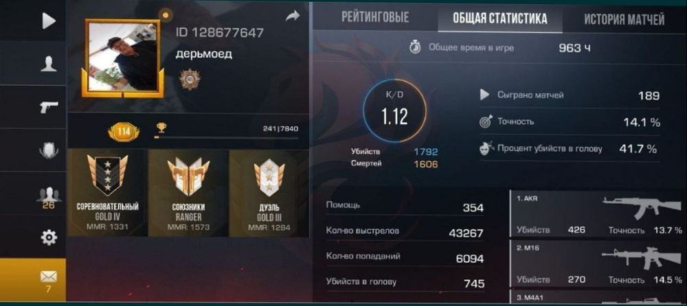 Продам аккаунт в стандофф