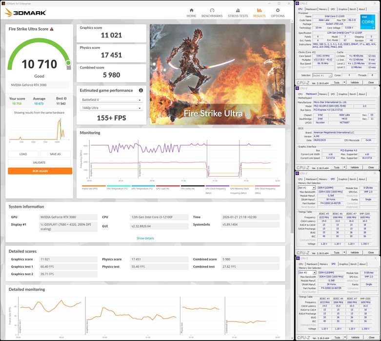 KIT PC FOLOSIT MSI PRO H610M G.Skill Trident Z RGB DDR4 16GB i3 12100F
