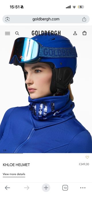 Дамски ски каска и очила Goldbergh