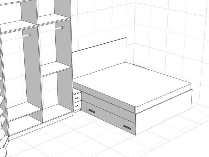 Спальный гарнитур. В отличном состоянии. Делали под заказ.
