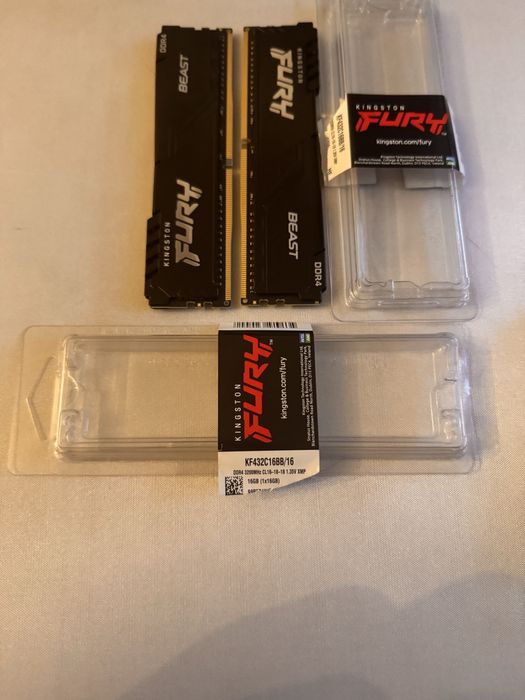 Озу Kingston Fury beast 32гб ddr4 3200