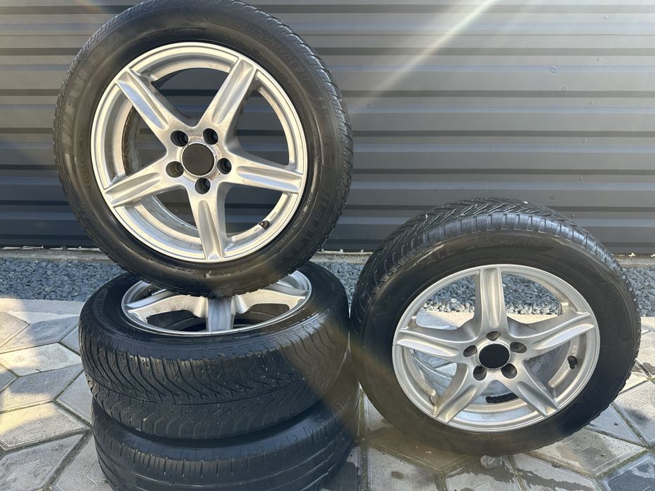 Jante aliaj Skoda Rapid Fabia  / Volkswagen R15  5 x 100 / 5x100 + cauciucuri 185 / 60 / r15
