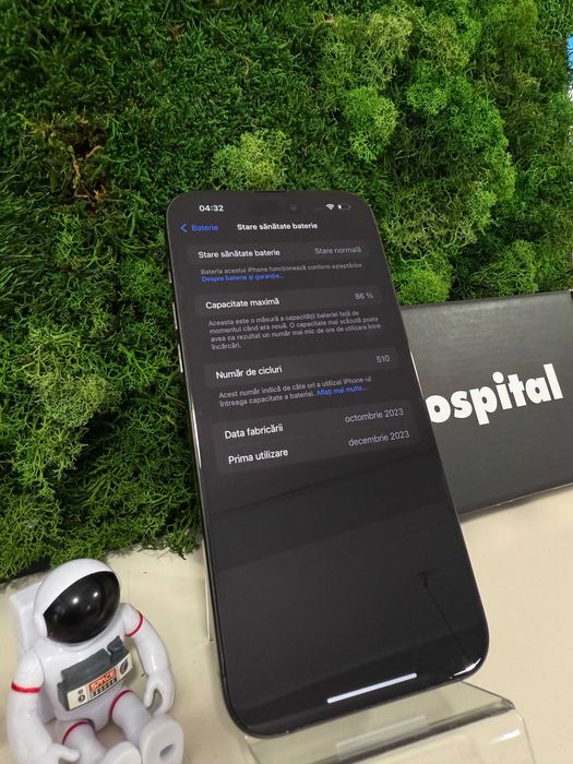 iPhone 15 Pro Max Black Titanium Negru 86% Baterie #7017