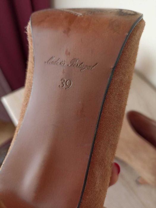 Велурени боти Nude на висок ток ICHI EU 39