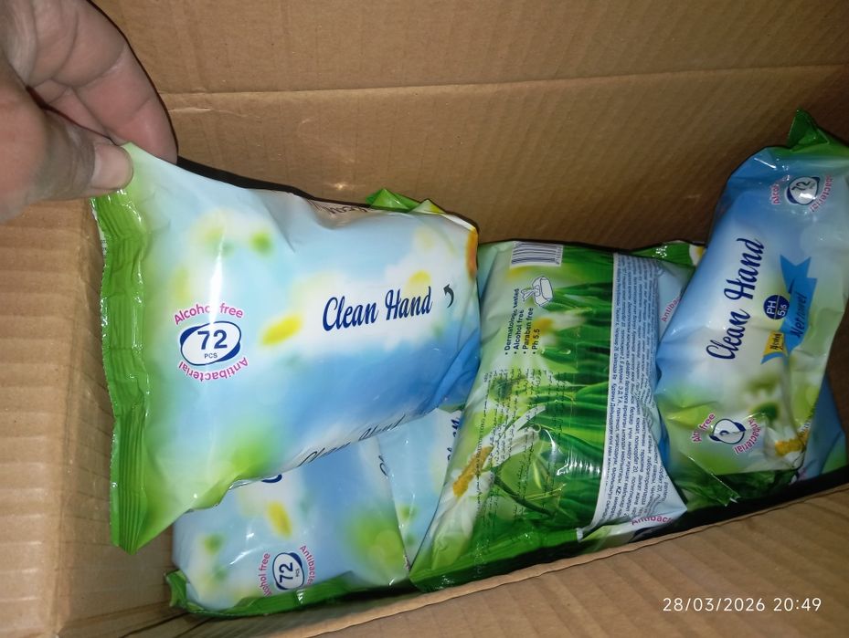 Nam salfetka, vilyur, bolalar va kattalarniki