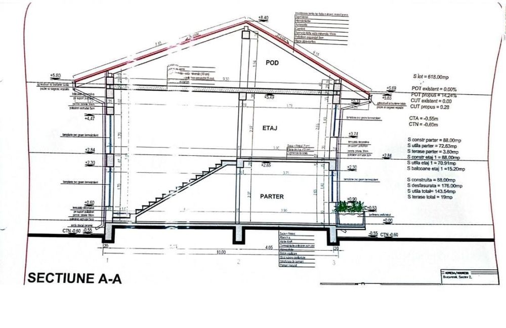 Vila 5 camere cu piscina,teren 618mp,constr.2011,Colentina-Andronache