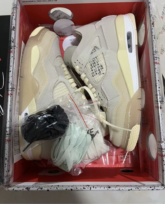 Air Jordan 4 Retro x Off-White Sail
