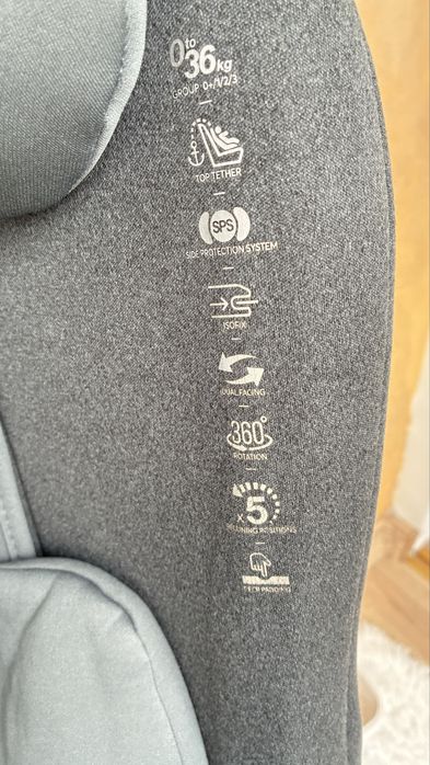 KIKKA BOO Стол за кола 0-36 кг. CRUZ ISOFIX 360° LIGHT GREY