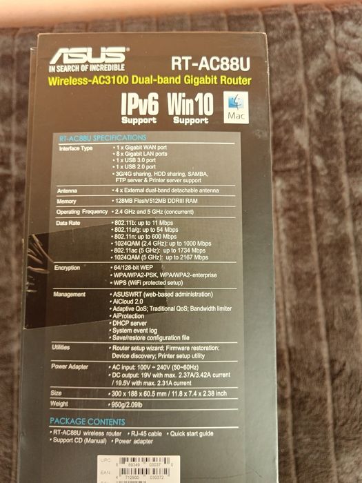 Router wireless Asus RT-AC88U/dual band